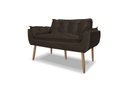 Ver imagem 2 de Namoradeira Decorativa Opala Suede:marrom