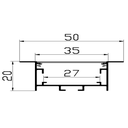 Ver imagem 4 de Perfil de Led Embutir 50x20mm 2m Astraled - Branco
