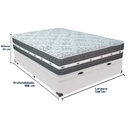 Ver imagem 3 de Cama Box Baú Branco e Colchão Black Graphite Molas Ensacadas Casal Anjos