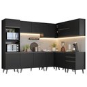 Ver imagem 2 de Armário de Cozinha Completa de Canto 465 cm Preto Nice Madesa 01