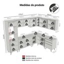 Ver imagem 3 de Armário de Cozinha Completa de Canto 465 cm Preto Nice Madesa 01