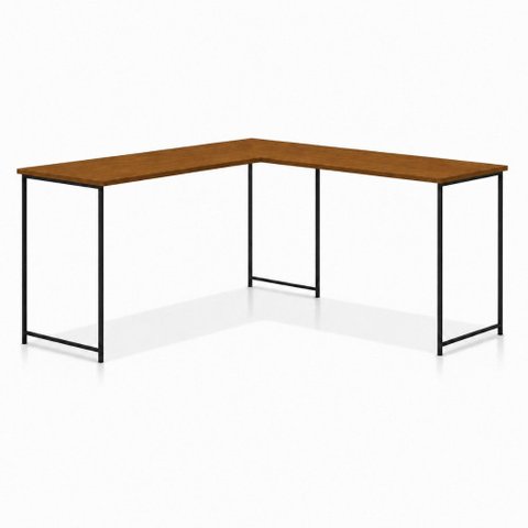 Mesa em L sem Prateleira Office em MDF Estilo Industrial Klm Store
