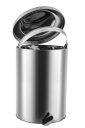 Ver imagem 2 de Lixeira Redonda de Pedal Aço Inox Polido 50 Litros