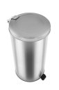 Ver imagem 1 de Lixeira Redonda de Pedal Aço Inox Polido 50 Litros
