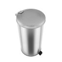 Ver imagem 1 de Lixeira Redonda de Pedal Aço Inox Polido 50 Litros