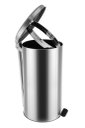 Ver imagem 4 de Lixeira Redonda de Pedal Aço Inox Polido 50 Litros
