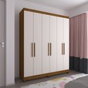Ver imagem 1 de Guarda Roupa Casal 6 Portas com Pés Gênova Luciane Móveis