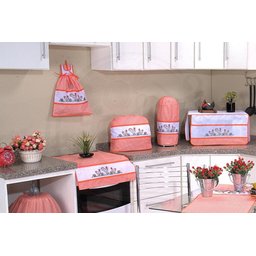 Itens para Cozinha Bordados - Gisella Arte & Tear Cortina de Cozinha - Bordada - 5