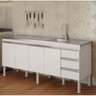Balcão de Cozinha 4 Portas 193,5cm Ibiza Mgm Móveis (Balcão Não Acompanha Tampo e Pia) - 1