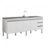 Balcão de Cozinha 4 Portas 193,5cm Ibiza Mgm Móveis (Balcão Não Acompanha Tampo e Pia) - 3