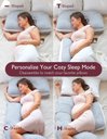 Ver imagem 5 de Momcozy Almofada de Gravidez G-shape Pro Removível Corpo Completo Cinza