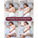 Ver imagem 5 de Momcozy Almofada de Gravidez G-shape Pro Removível Corpo Completo Cinza