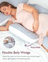 Ver imagem 6 de Momcozy Almofada de Gravidez G-shape Pro Removível Corpo Completo Cinza