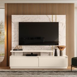 Home Theater New Apolo Tvs até 75” Calacata Off White 653136 Madetec - 3