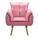 Ver imagem 3 de Kit 2 Poltronas Cadeira Decorativa Opala Sala e Quarto Rosa