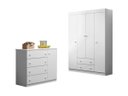 Ver imagem 1 de Quarto Infantil Bebê Cômoda E Guarda Roupa Branco