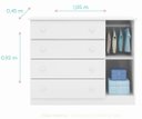 Ver imagem 3 de Quarto Infantil Bebê Cômoda E Guarda Roupa Branco