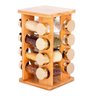 Porta Tempero Condimentos Bambu 16 Potes Suporte Giratório - 1