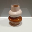 Ver imagem 3 de Vaso Decorativo de Cerâmica Marrom 22x17x17cm Enfeite Sala Mesa Estante Aparador