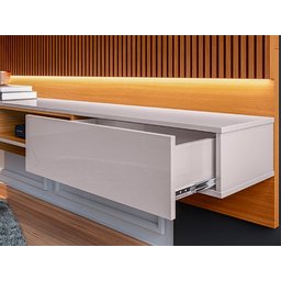 Painel para Tv Paris 1.80 Tauri Ripado/off White Perolizado Lukalian - 3