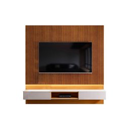 Painel para Tv Paris 1.80 Tauri Ripado/off White Perolizado Lukalian - 2