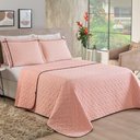 Ver imagem 1 de Cobre Leito Solteiro 2 Peças Bella Malha 100% Algodão - Rosa Decor