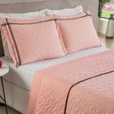 Ver imagem 2 de Cobre Leito Solteiro 2 Peças Bella Malha 100% Algodão - Rosa Decor