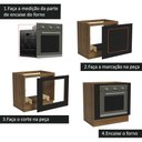 Ver imagem 4 de Balcão para Forno de Embutir 80 X 60 Cm sem Tampo Rustic/preto Agata, Glamy, Stella Madesa