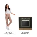 Ver imagem 5 de Balcão para Forno de Embutir 80 X 60 Cm sem Tampo Rustic/preto Agata, Glamy, Stella Madesa