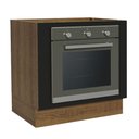 Ver imagem 1 de Balcão para Forno de Embutir 80 X 60 Cm sem Tampo Rustic/preto Agata, Glamy, Stella Madesa