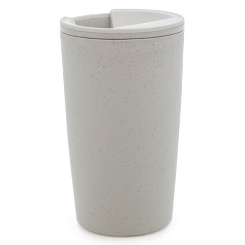 Copo Térmico 500ml Branco Lyor Copo Térmico de Bambu e Pp Parede Dupla 500ml Branco Lyor