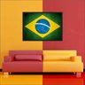 Quadro Decorativo Bandeira Do Brasil Salas Decorações Recepção Interiores Com Moldura - 2
