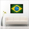 Quadro Decorativo Bandeira Do Brasil Salas Decorações Recepção Interiores Com Moldura - 1