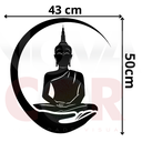 Ver imagem 2 de Adesivo de Parede Silhueta Buda Meia Lua - 43x50cm