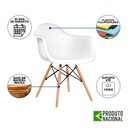 Ver imagem 4 de Mesa Jantar Industrial Amêndoa 110Cm Redonda Base V Ferro Preto C/4 Poltronas Brancas Madei Amendoa