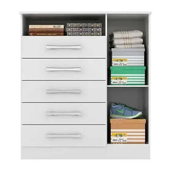 Ver imagem 3 de Cômoda Madri Plus com 05 Gavetas e 01 Porta Acp - Branco