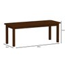 Mesa De Madeira Maciça Para 10 Lugares Cor Castanho - 2
