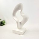 Ver imagem 5 de Escultura Decorativa Branca Organica Minimalista 33cm