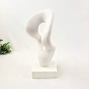 Ver imagem 6 de Escultura Decorativa Branca Organica Minimalista 33cm