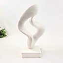Ver imagem 4 de Escultura Decorativa Branca Organica Minimalista 33cm