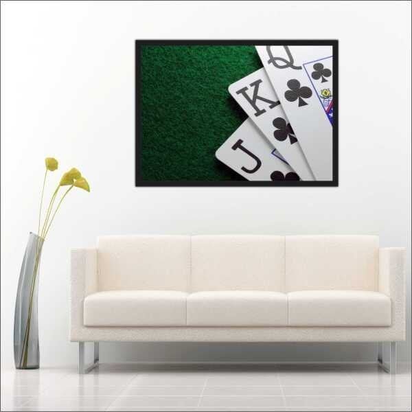 Quadro Decorativo Baralho Canastra Jogos Salas Decorações Interiores Com Moldura - 2