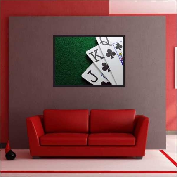 Quadro Decorativo Baralho Canastra Jogos Salas Decorações Interiores Com Moldura - 3