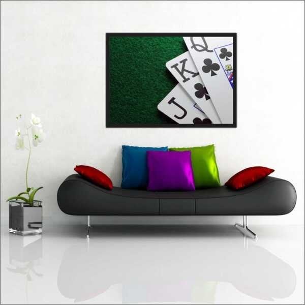 Quadro Decorativo Baralho Canastra Jogos Salas Decorações Interiores Com Moldura - 4