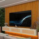 Ver imagem 1 de Estante para TV e Home Theater até 84 Polegadas com LED 100% MDF 218CMX250CM Supremo Native