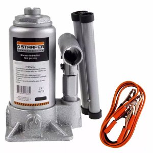 Kit Macaco Hidráulico Garrafa 20t Cabo Bater 500a Starfer