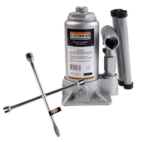 Kit Macaco Hidráulico Garrafa 4t com Chave Roda Starfer
