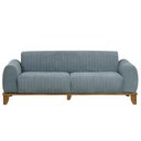 Ver imagem 6 de Sofá Molino 3 Lugares 180cm Pés Madeira Castanho Bouclé Azul Claro - Nexta Casa