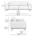 Ver imagem 4 de Sofá Molino 3 Lugares 180cm Pés Madeira Castanho Bouclé Azul Claro - Nexta Casa