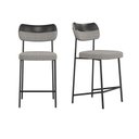 Ver imagem 1 de Conjunto 02 Banquetas Medias Mona Courissimo Preto e Cinza - Ssx Multicoisas