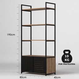 Estante Industrial + Mesa Escrivaninha Kit Empresa - 2 Estante Industrial + Mesa Escrivaninha Kit Empresa - 2